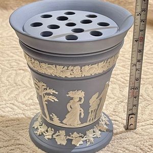 Vintage Wedgewood Blue Jasperware Arcadia Vase